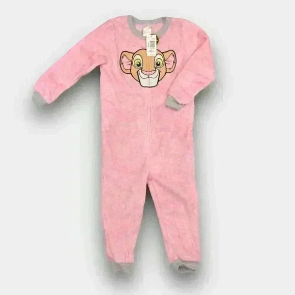 🔵 2/$15 ~ DISNEY THE LION KING - Nala Kids 1-Piece zippered fleece sleeper 3T - Picture 1 of 3